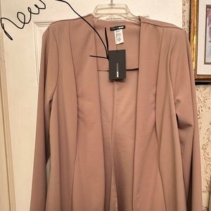 NWT camel colored long light weight blazer